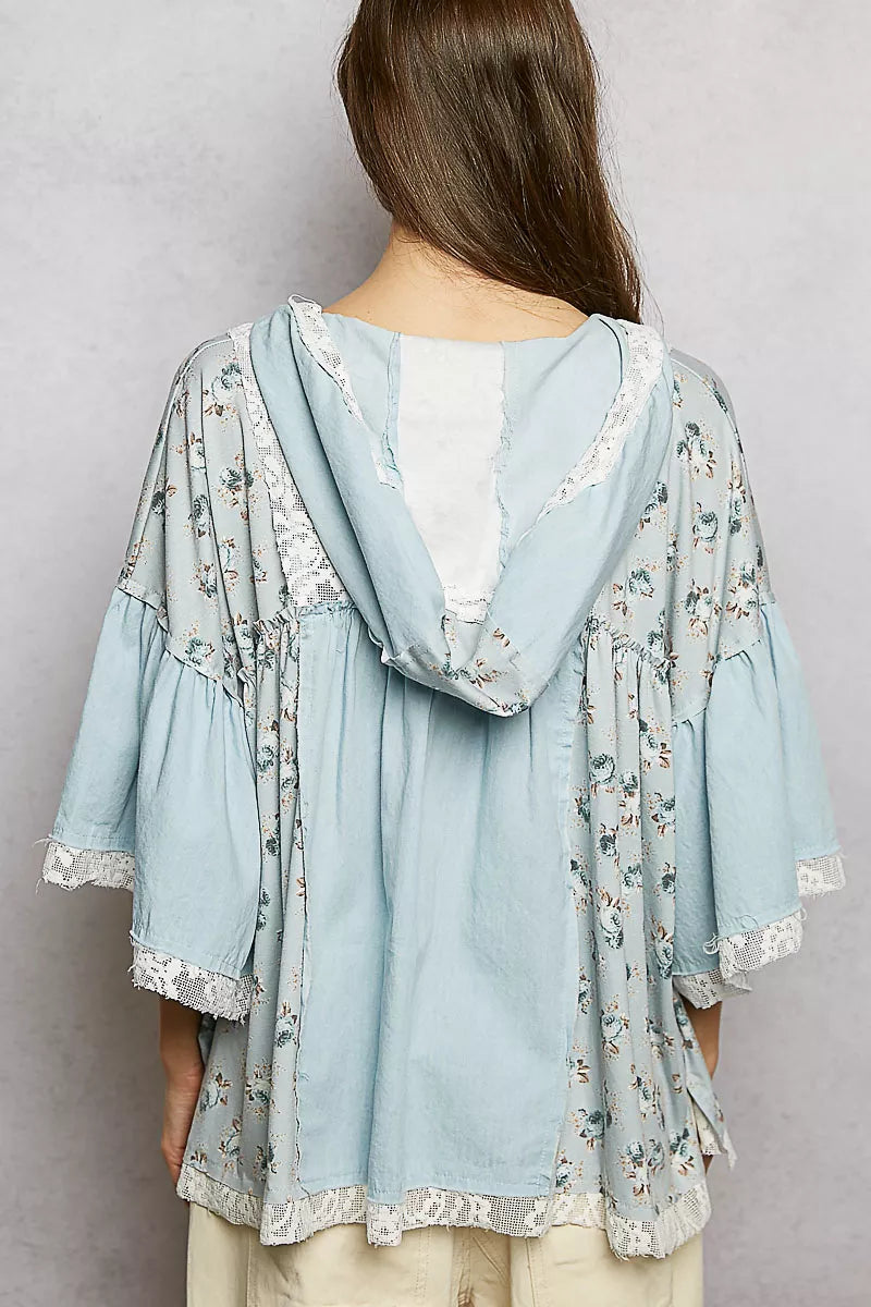 POL Double Blouse with Lace