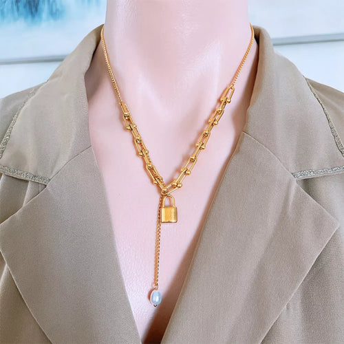  Lock Pendant Necklace