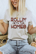 rollin with my homies graphic tee