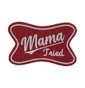 Mama Tried, Red, Embroidered Iron on Patch