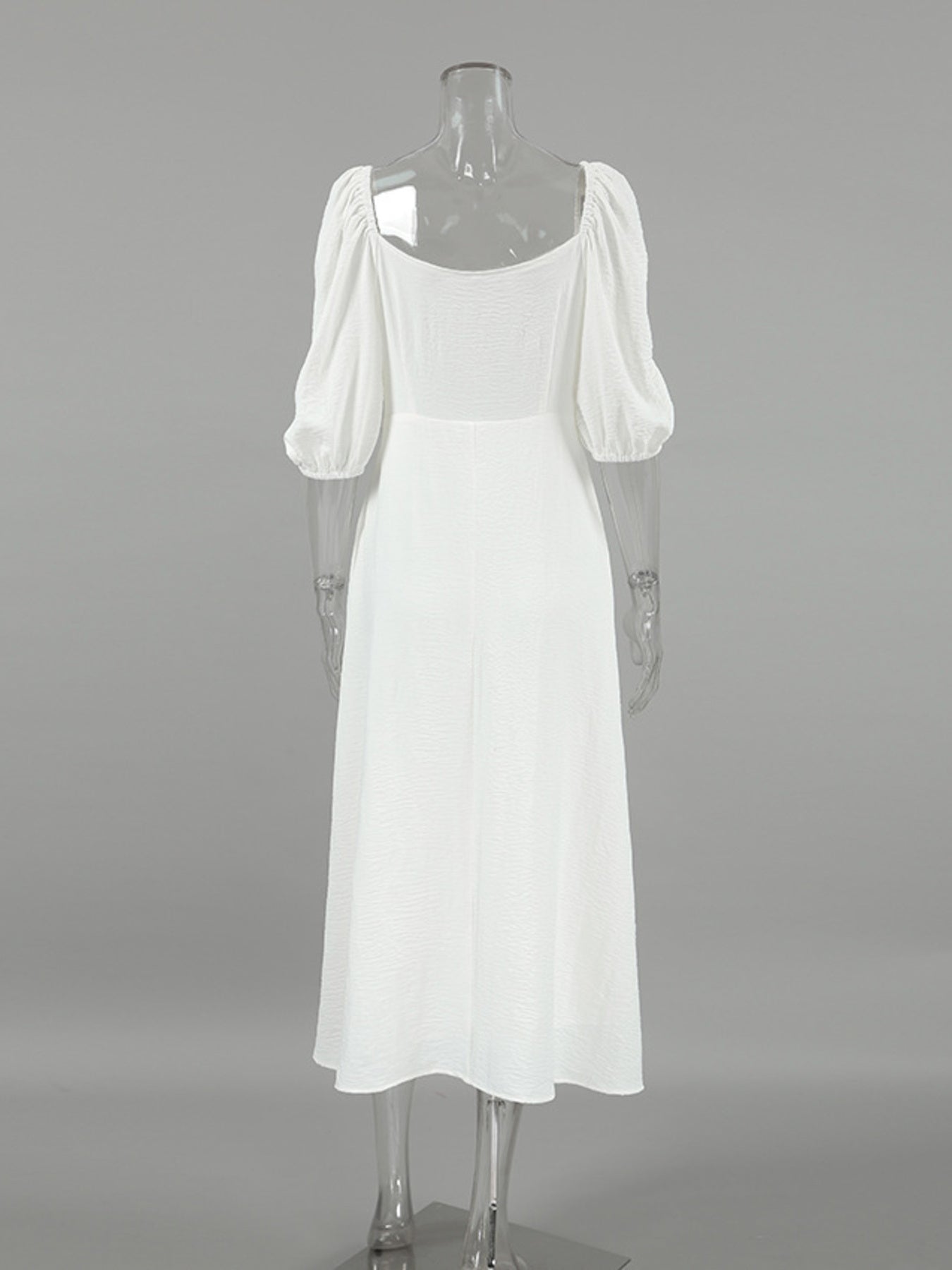  Front Puff Sleeve Dress