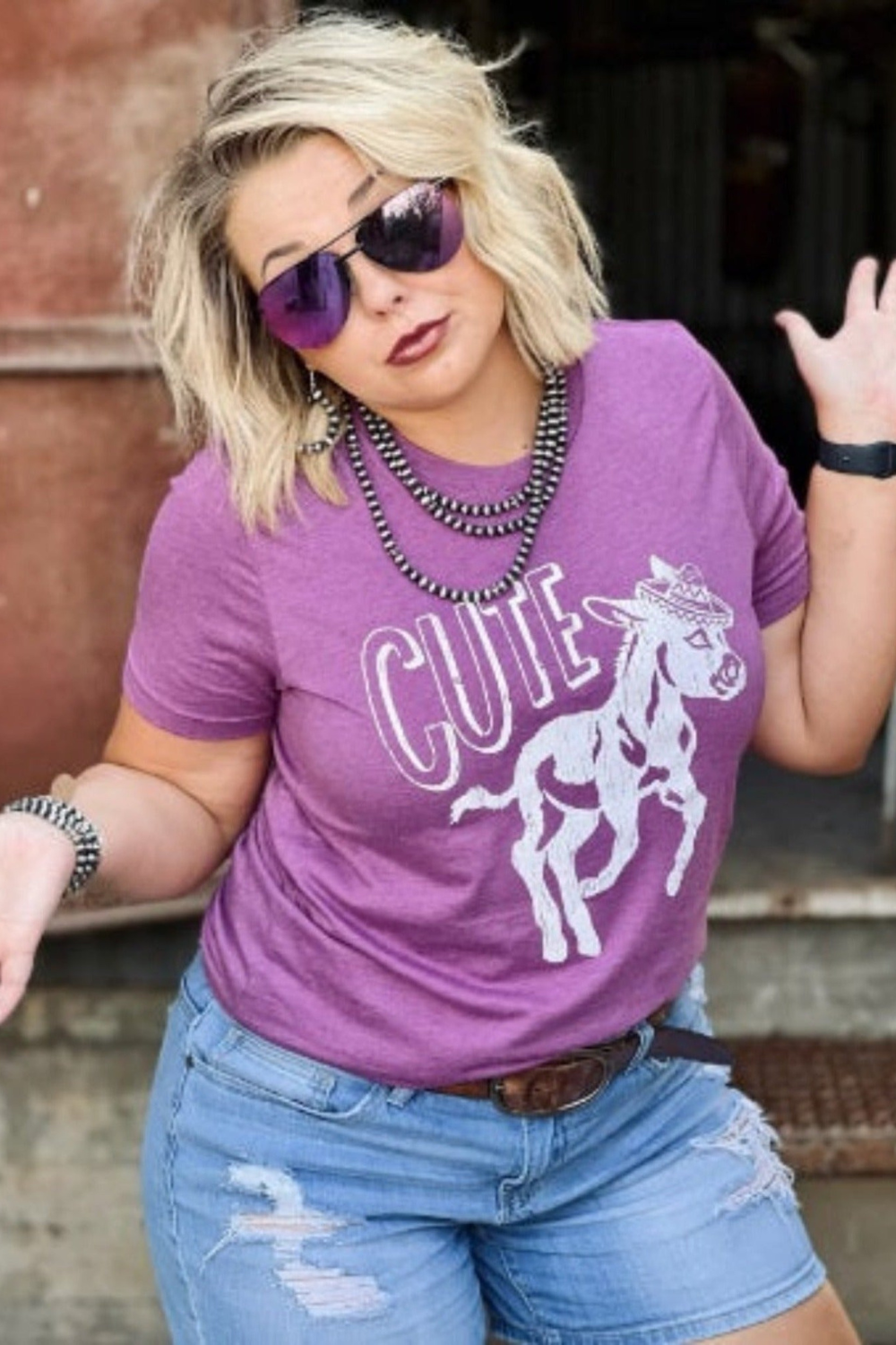 cute ass charm t-shirt women   