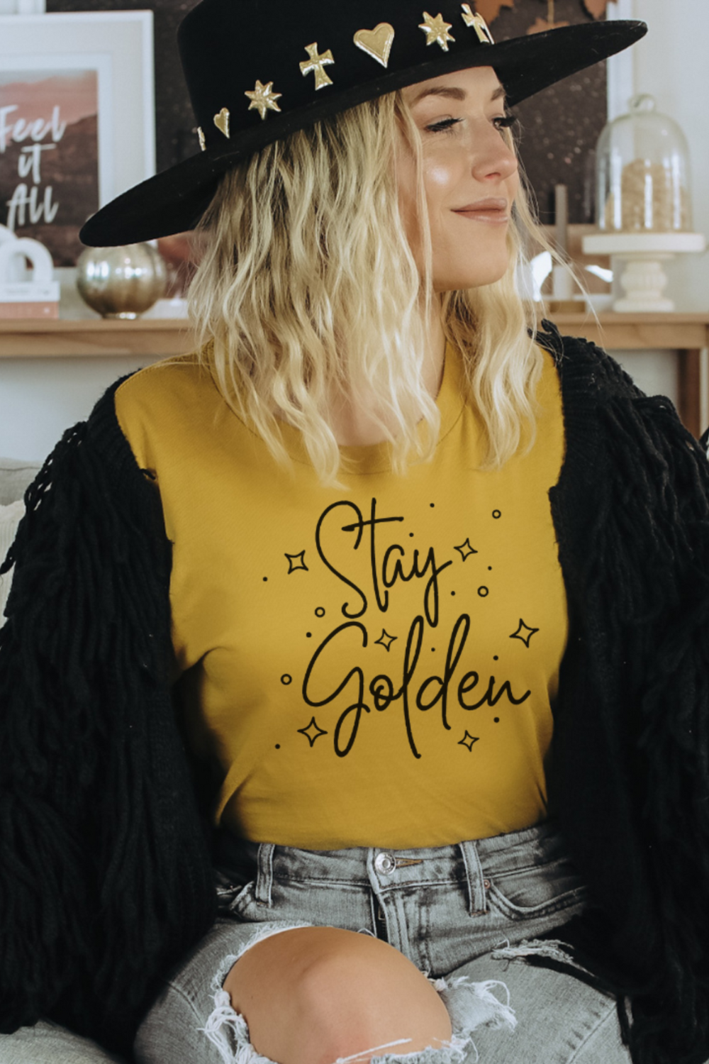 Stay Golden Graphic Tee for Women     