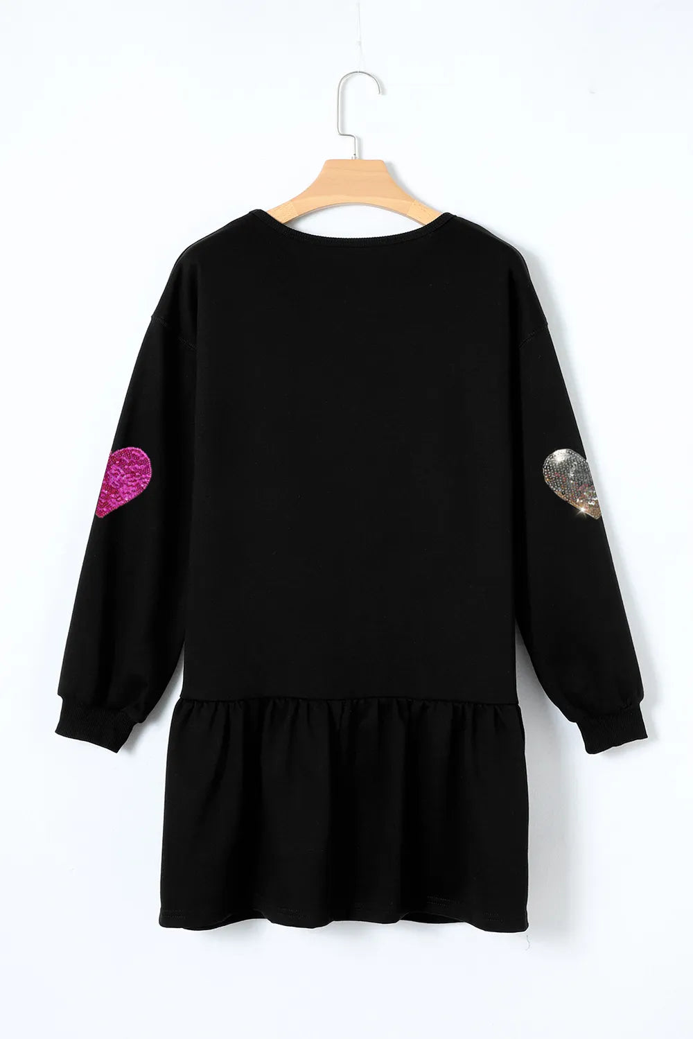 Round Neck Long Sleeve Mini Dress for Girls