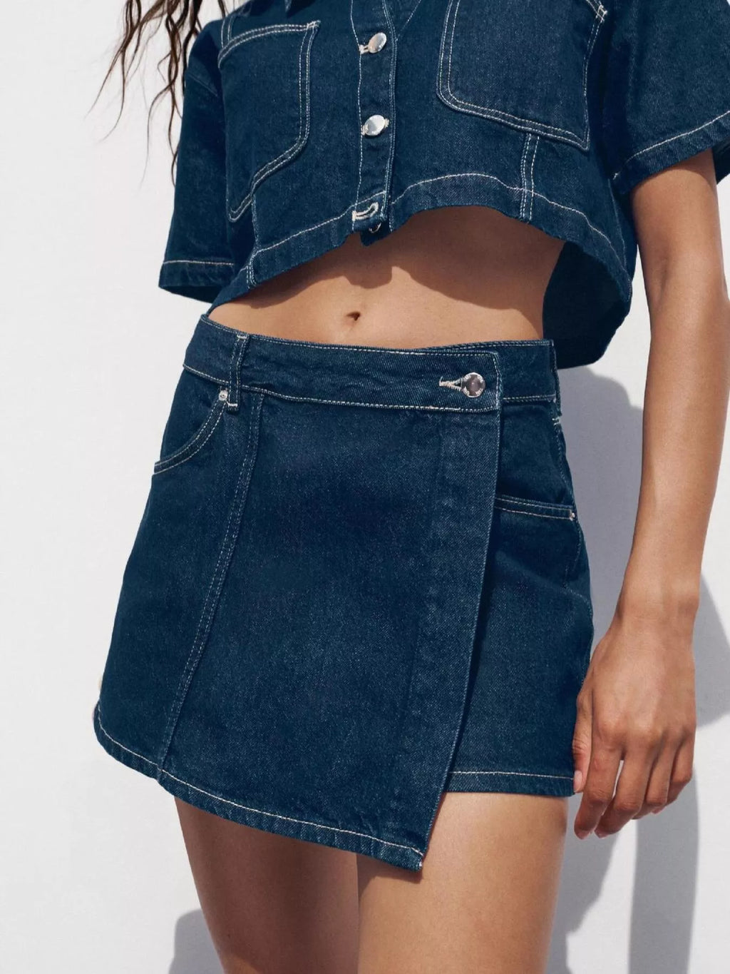  Short Sleeve Top and Skort Denim 