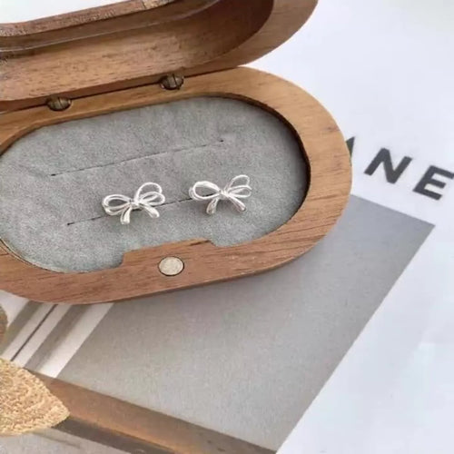 Sterling Silver Bow Earrings