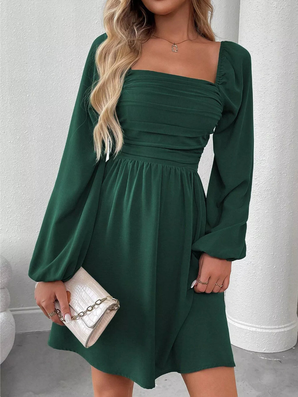 Long Sleeve A-Line Dress