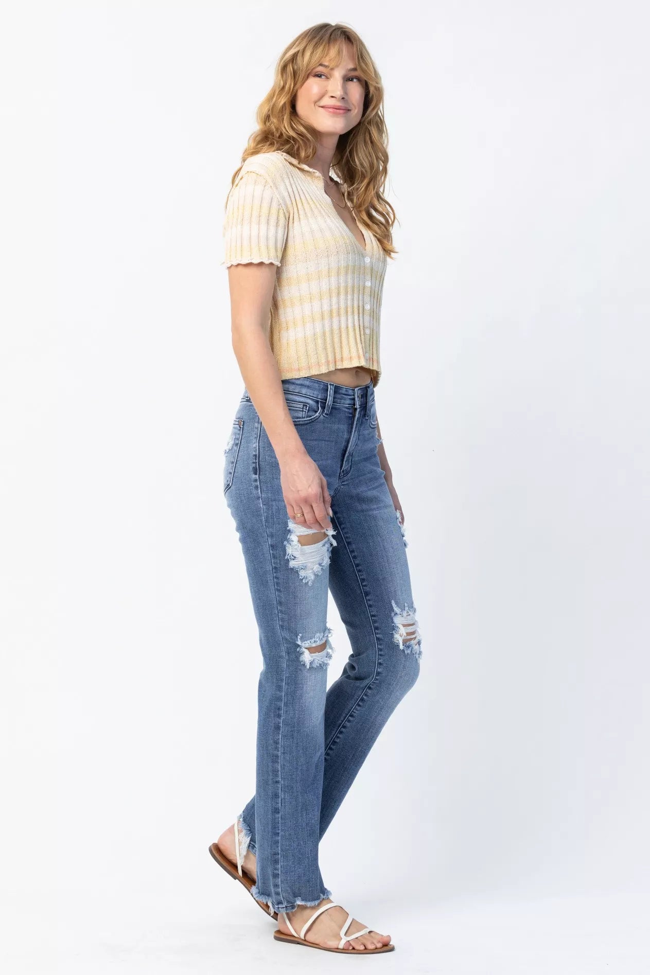 Blue Full Size Straight Jeans Plus Size