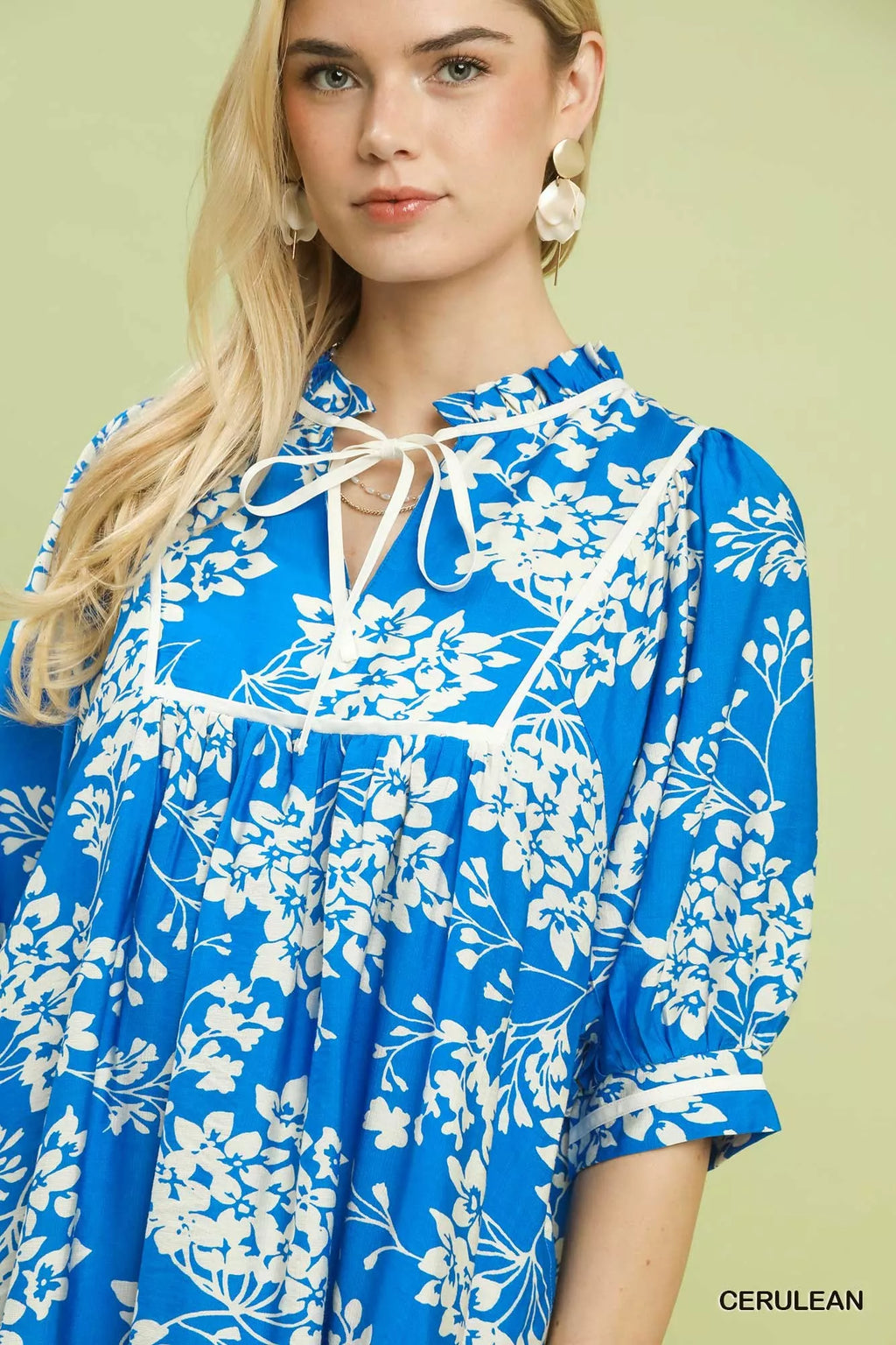 Shop Umgee Floral Babydoll Dress with Pockets