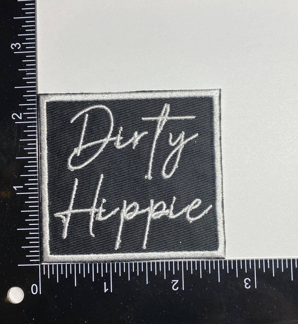 Dirty Hippie, Iron on Patch, Hat Bar