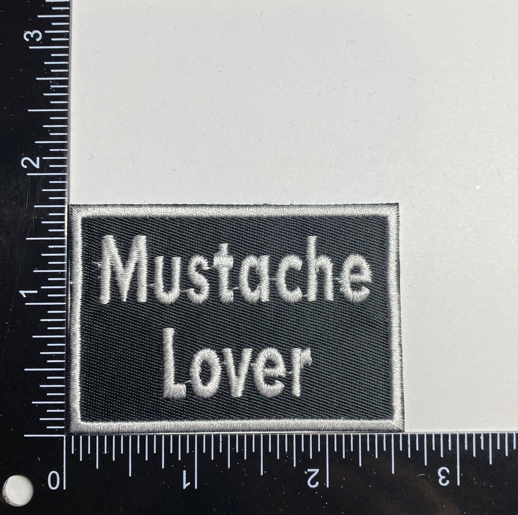 Mustache Lover, Embroidered, Iron on Patch, Hat Bar