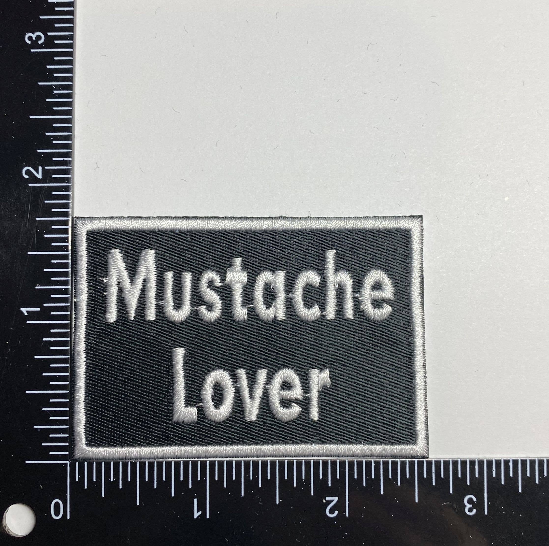 Mustache Lover, Embroidered, Iron on Patch, Hat Bar