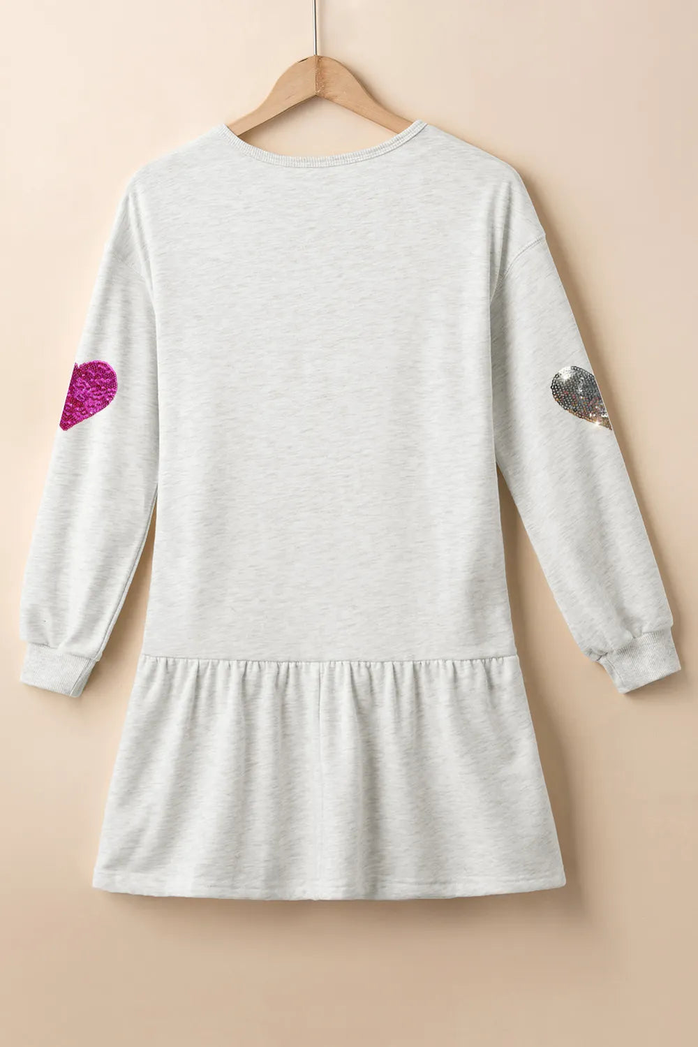 Round Neck Long Sleeve Mini Dress