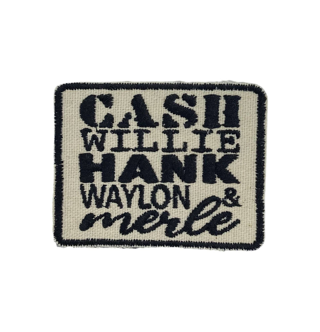 Cash Willie Hank Waylon Merle Distressed Iron on Patch