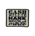 Cash Willie Hank Waylon Merle Distressed Iron on Patch