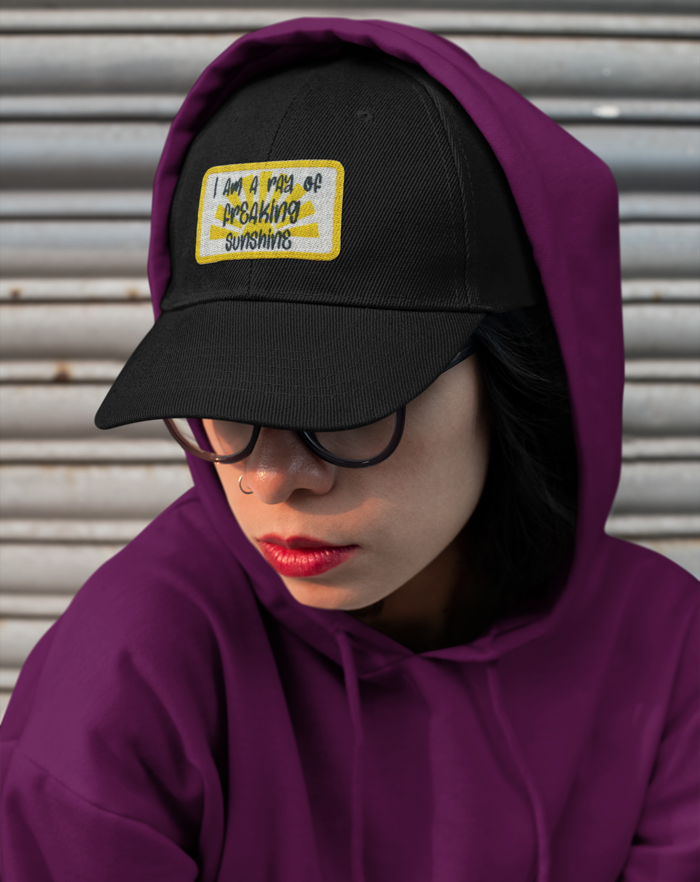 I am a Ray of Freaking Sunshine, Embroidered Iron on Patch
