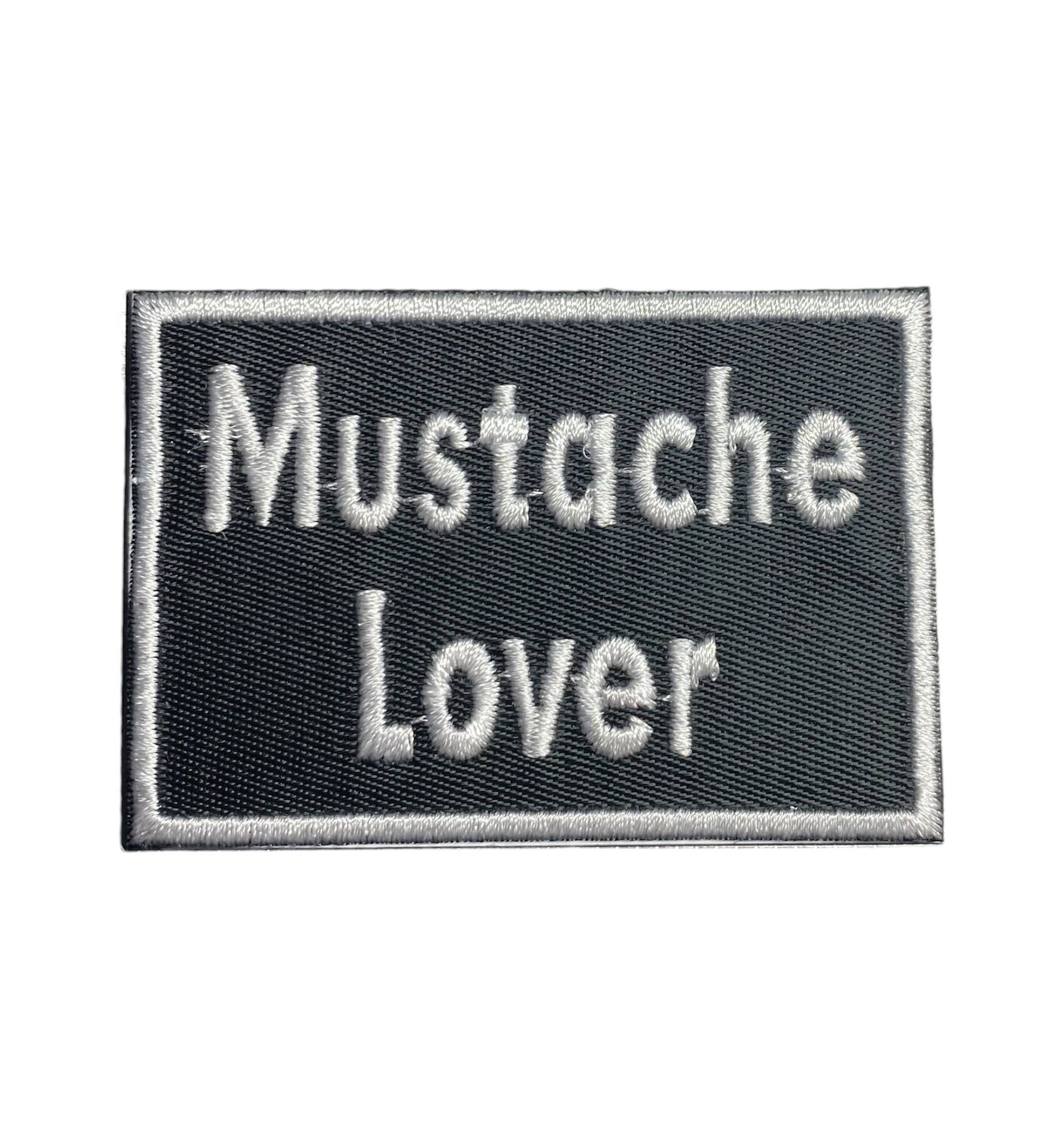 Mustache Lover, Embroidered, Iron on Patch, Hat Bar