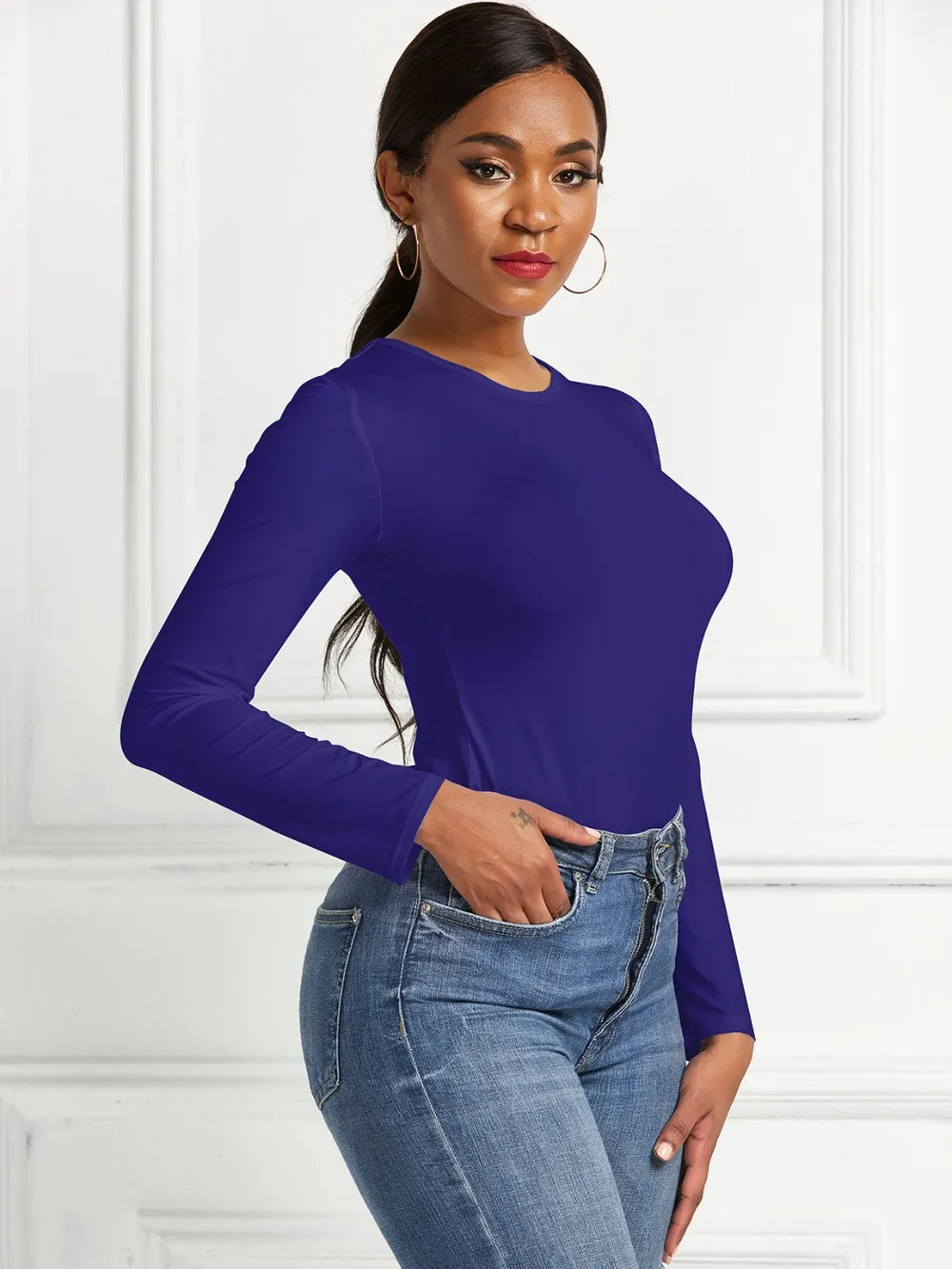 Round Neck  Bodysuit