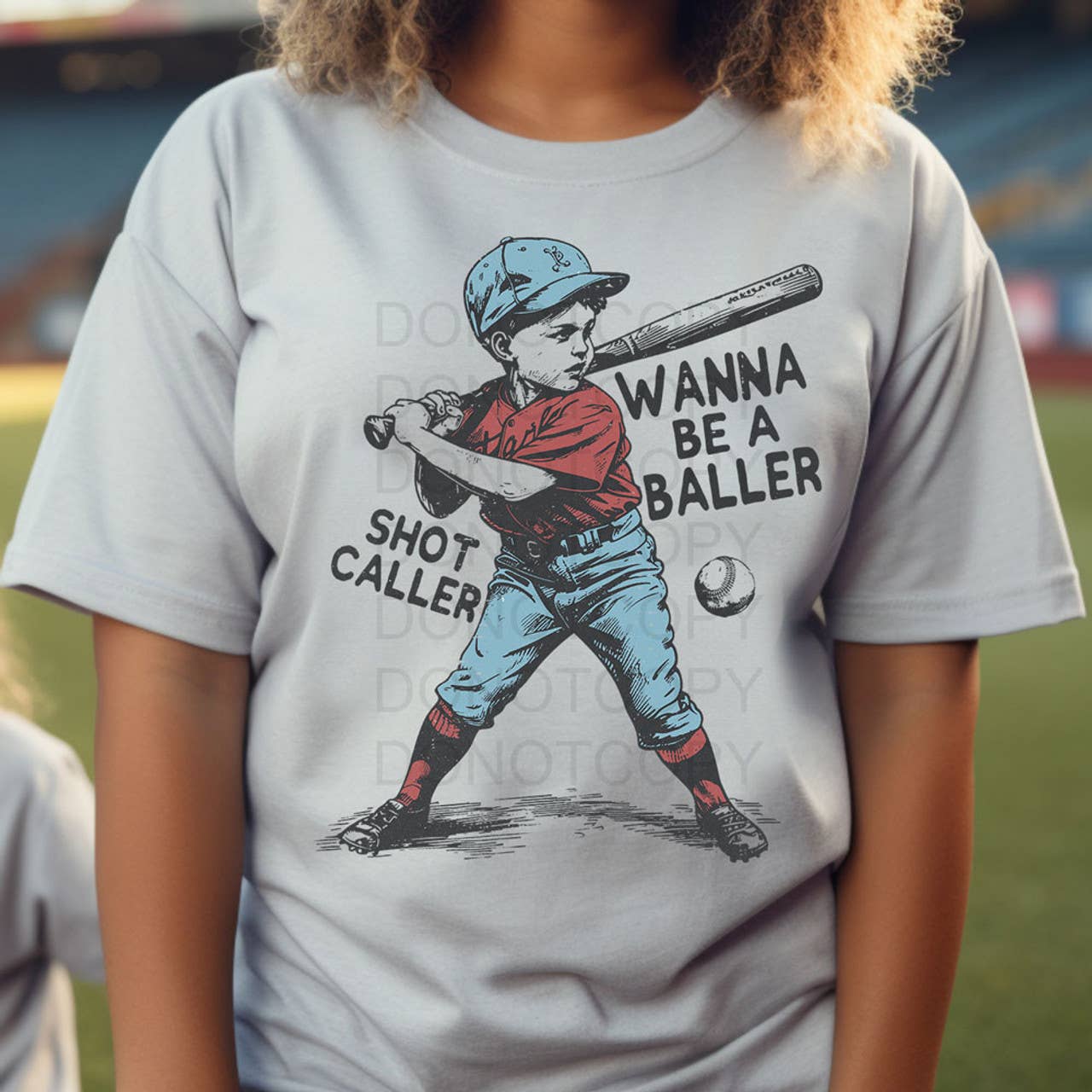 Wanna Be A Baller Shot Caller DTF Heat Transfer