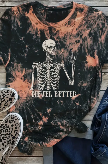 NEVER BETTER Tie-Dye Graphic Tee