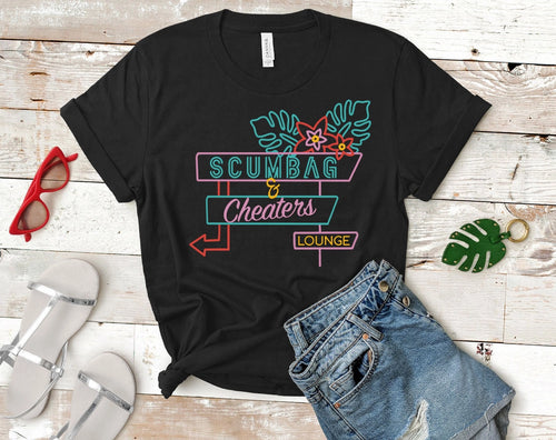 "OFFICIAL MEMBER OF THE SCUMBAG AND CHEATERS LOUNGE" Graphic T-Shirt