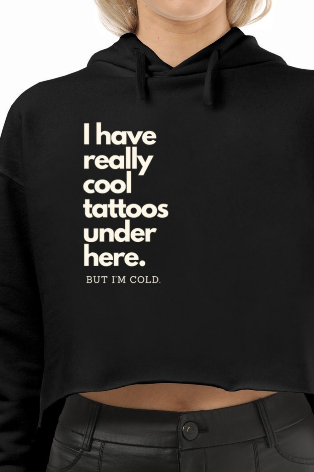 TATTOOED & CHILLY Cropped Hoodie