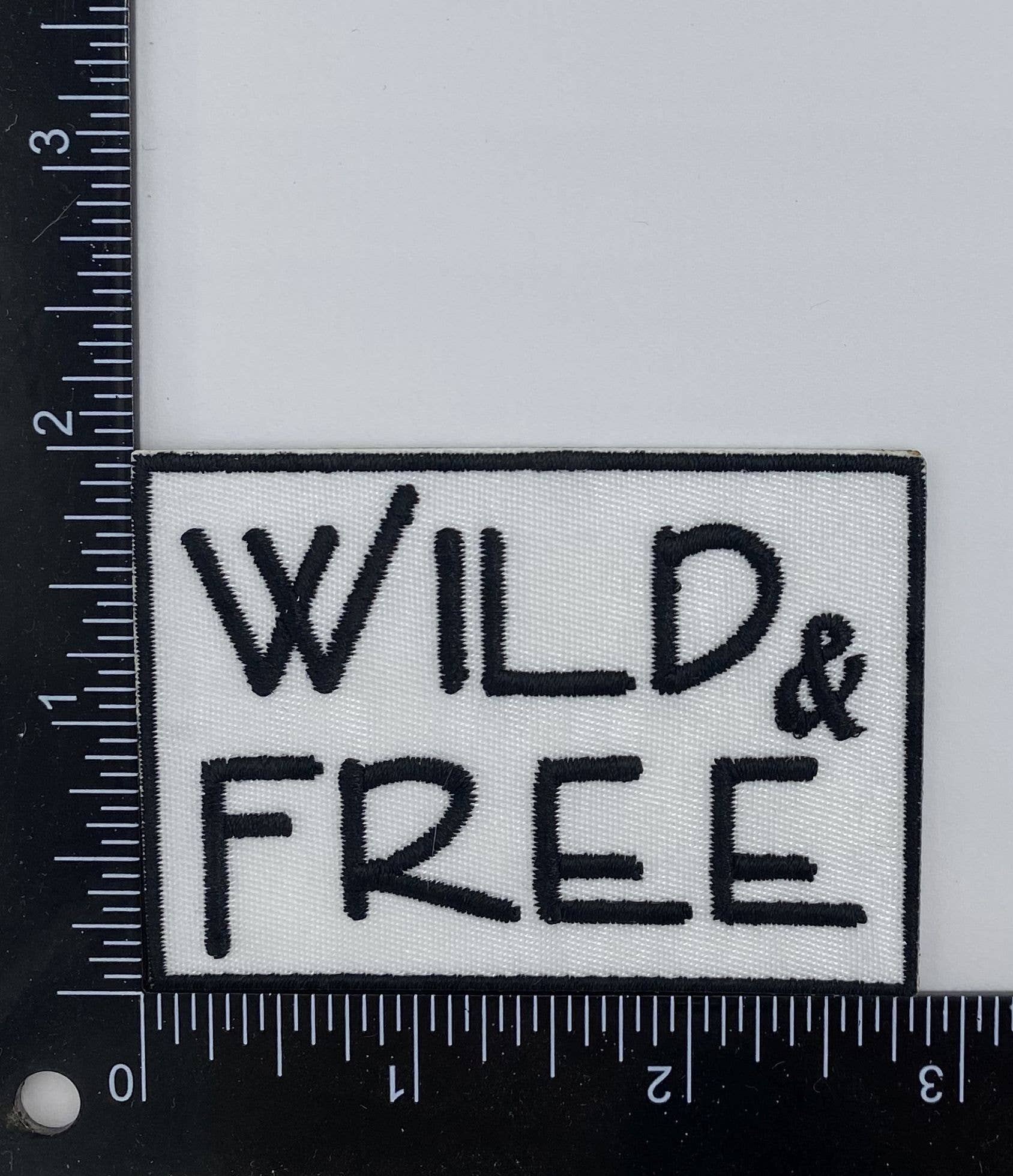 Wild & Free, Embroidered, Iron on Patch
