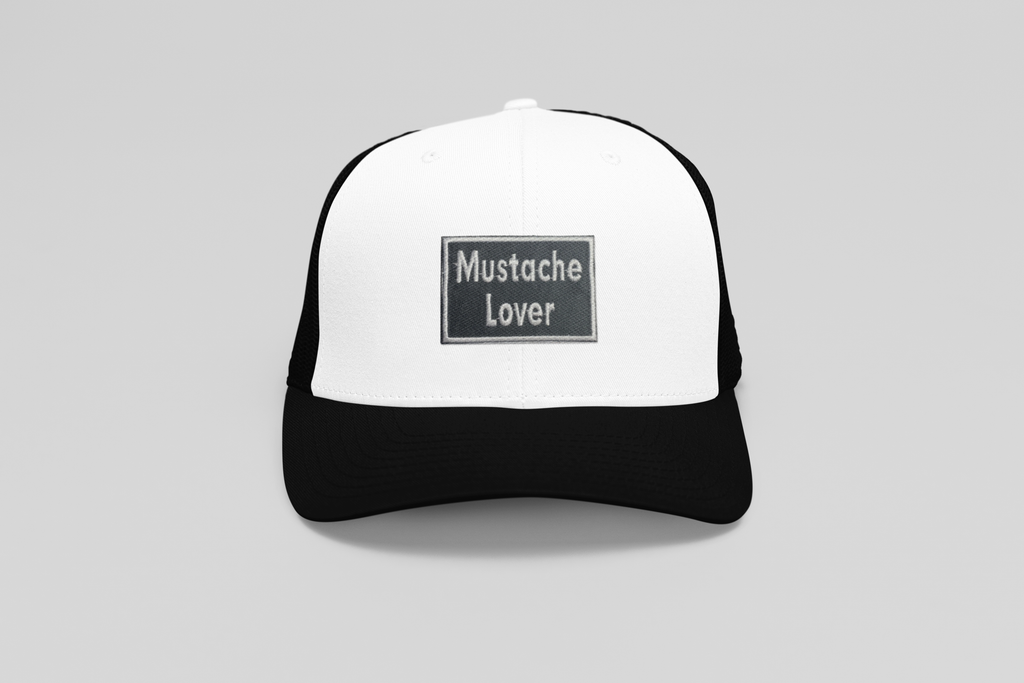 Mustache Lover, Embroidered, Iron on Patch, Hat Bar