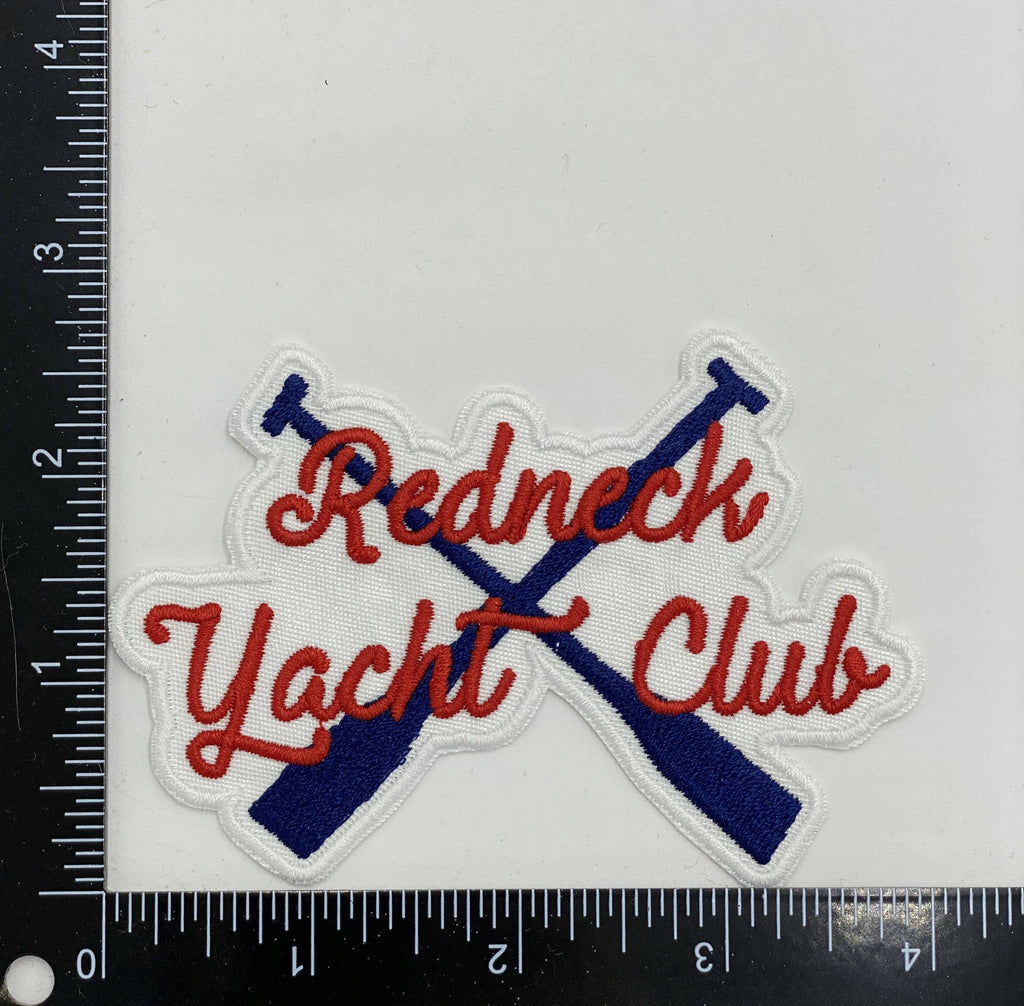 Redneck Yacht Club, Embroidered, Iron on Patch