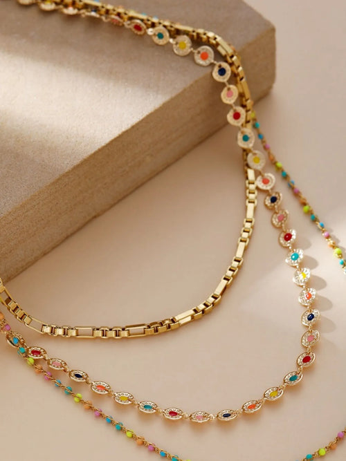 18K Gold Layered Resin Bead Necklace