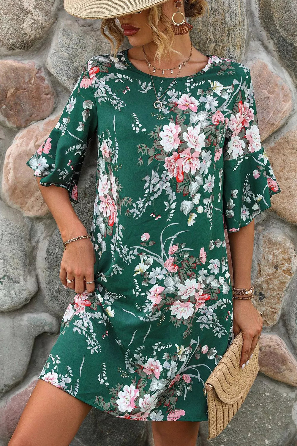  Sleeve Casual Dress