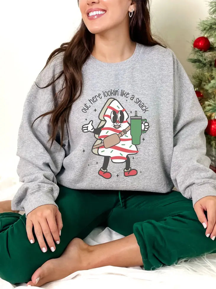 OUT HERE LOOKING LIKE A SNACK Graphic Sweatshirt