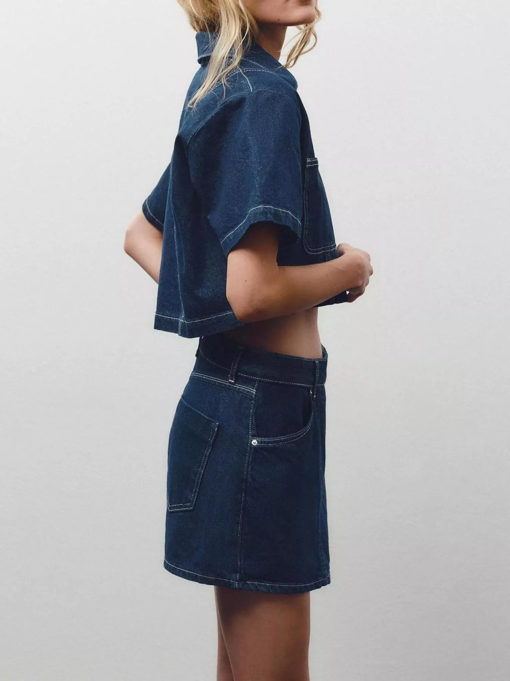 Button Up Top and Skort Denim 