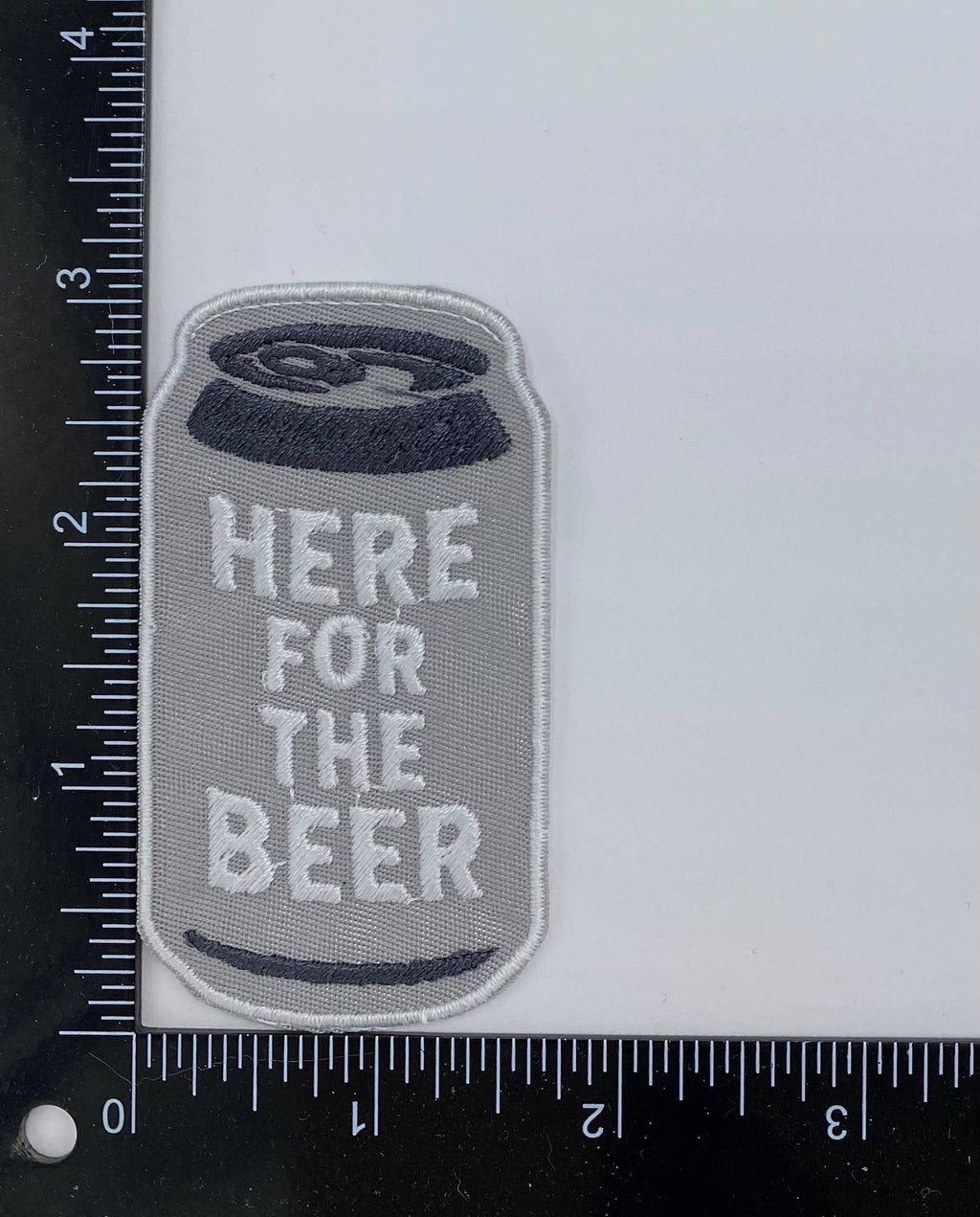 Here for the Beer, Embroidered, Iron on Patch