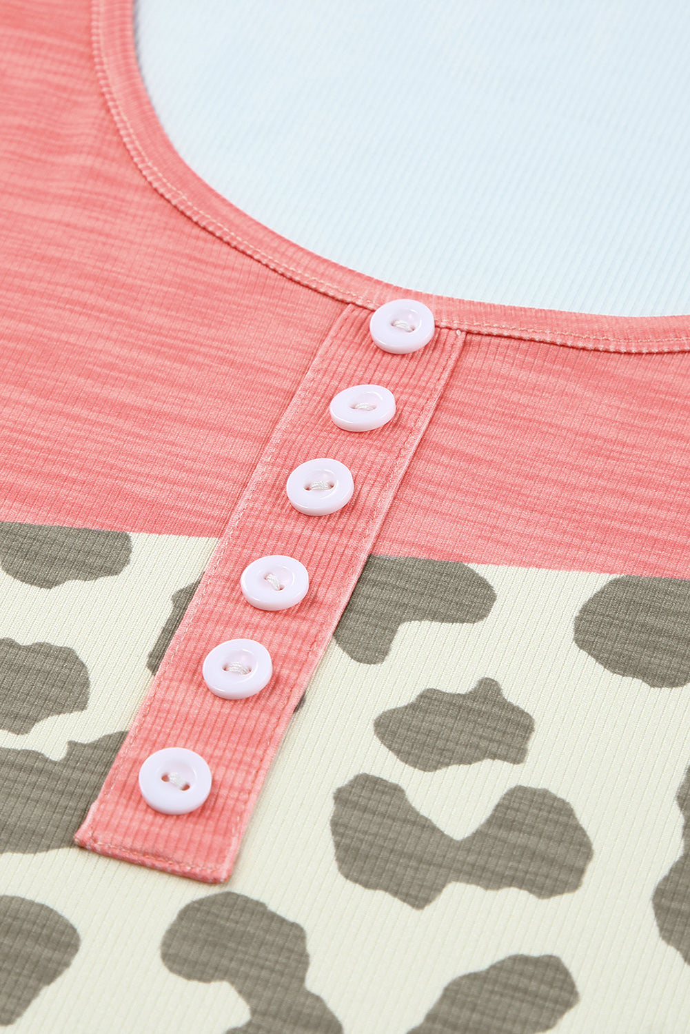Shop LEOPARD BLOCK PRINT Decorative Button Tank